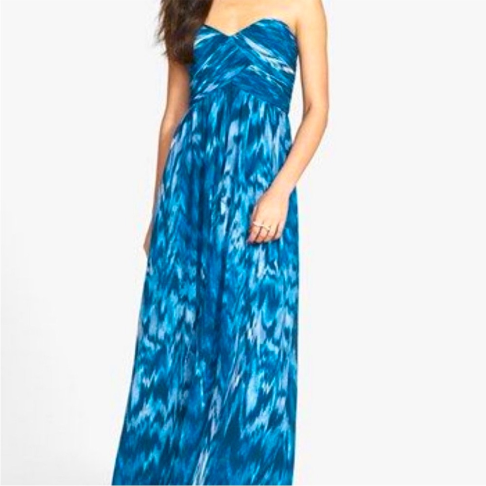 Calvin Klein blue boho dress +FREE navy blue bolero(as seen in picture 3-4-5-6)